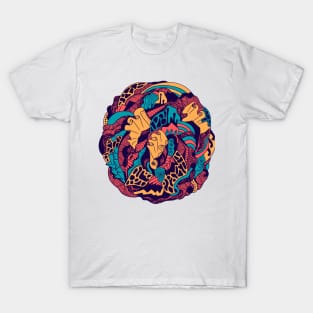 Retro Triad Abstract Wave of Thoughts No 1 T-Shirt